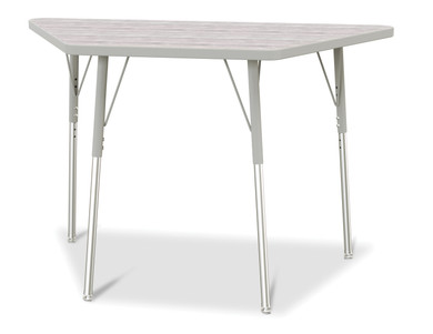 Trapezoid Activity Table - 24" X 48" - Driftwood Gray