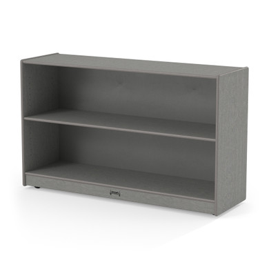 Wooden Gray Adjustable 2 Shelf Toy Storage Bookshelf