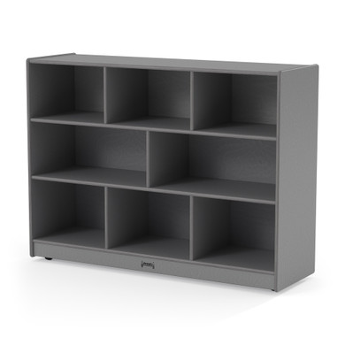 Gray Wooden Daycare Classroom Toy Storage Bookshelf