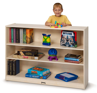 3 Shelf Wooden White Classroom Toy Storage Bookshelf