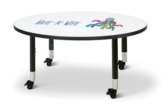 Round Dry Erase Table - 48" Diameter