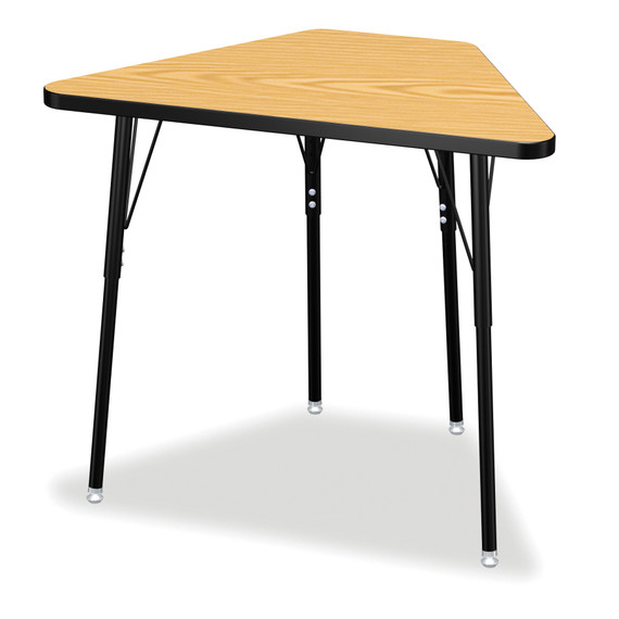 Tall Trapezoid Desk - Gray/Black/Black