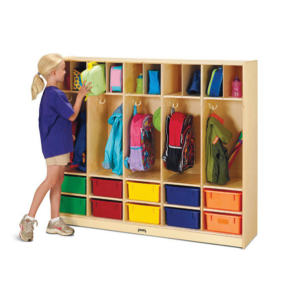 Large Locker Organizer – with 10 Colored Tubs