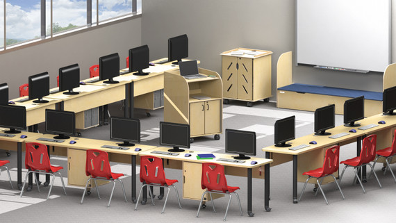 Dual Computer Lab Table