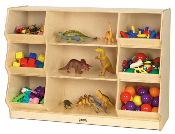 Open Storage with Beveled Front