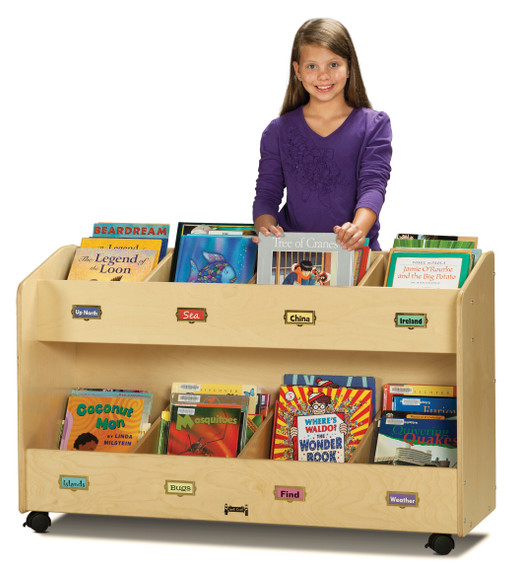 Mobile 8-Section Book Organizer