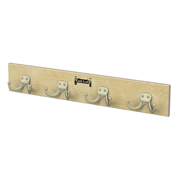 Wall Mount Coat Rail - 3 Hooks