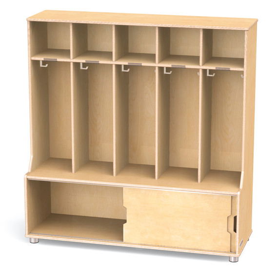 Wooden Classroom 5 Section Kids Locker With Storage Wooden Classroom 5 Section Kids Locker With Storage