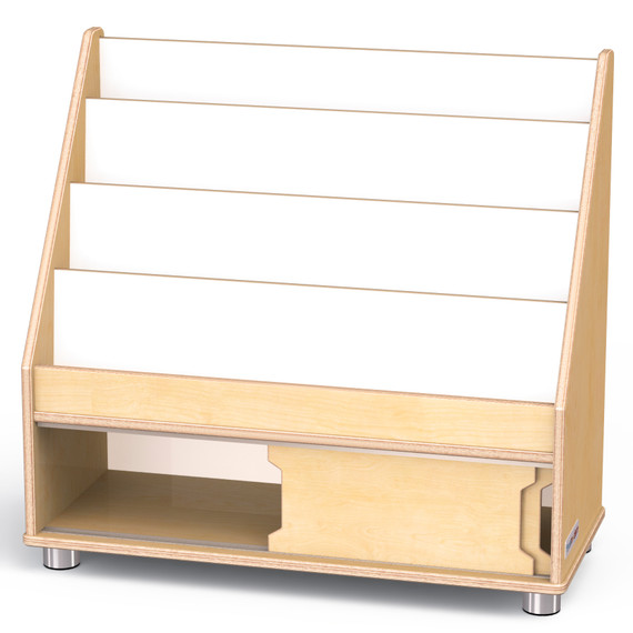 4 Shelf Wooden Classroom Bookshelf Display Stand