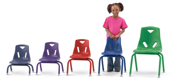 Stacking Chair with Powder-Coated Legs