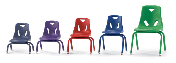 Stacking Chair with Powder-Coated Legs