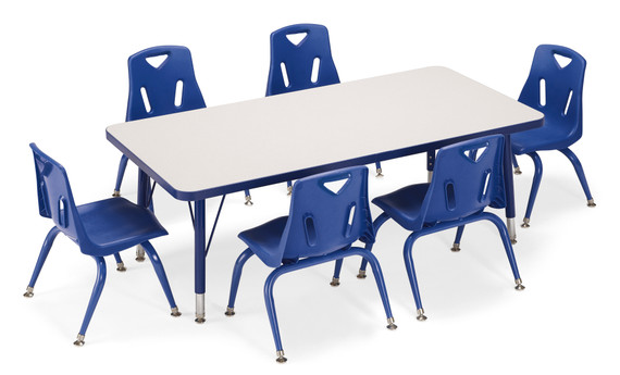 Stacking Chair with Powder-Coated Legs