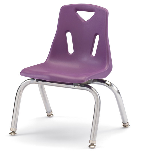 Stacking Chair with Chrome-Plated Legs
