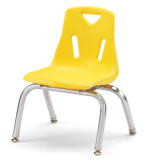 Stacking Chair with Chrome-Plated Legs