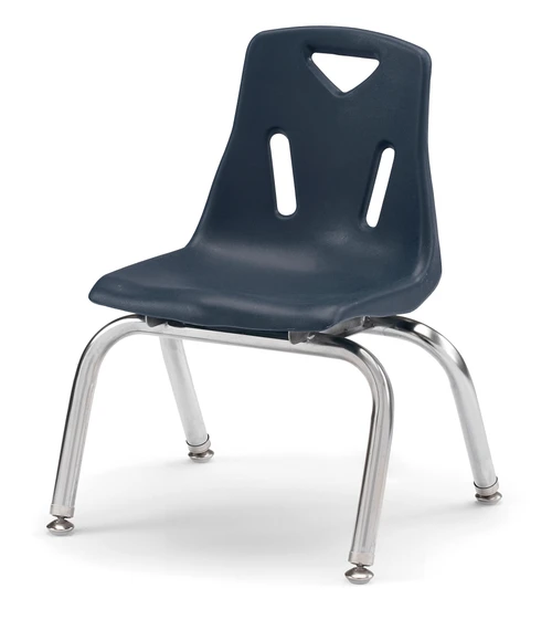 Stacking Chair with Chrome-Plated Legs