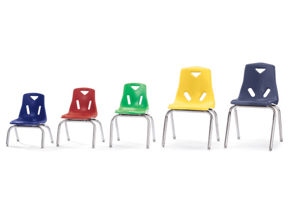 Stacking Chair with Chrome-Plated Legs