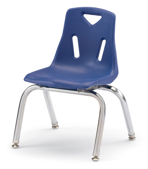 Stacking Chair with Chrome-Plated Legs