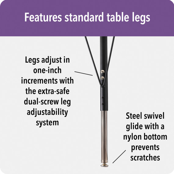 Rectangle Activity Table - 30" X 72"&comma; A-height - Freckled Gray/Gray/Gray