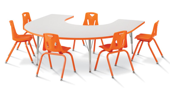 Horseshoe Activity Table - 66" X 60"