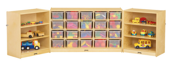 20 Cubbie-Tray Triple Fold-n-Lock - with Clear Trays 20 Cubbie-Tray Triple Fold-n-Lock - with Clear Trays
