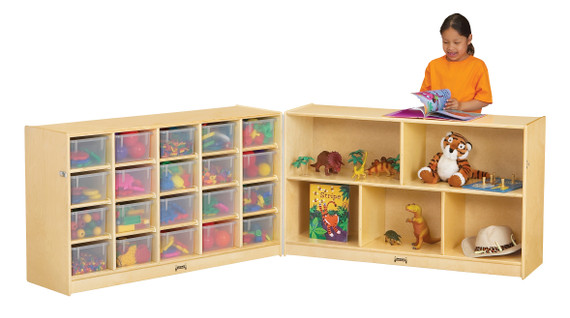 20 Cubbie-Tray Fold-n-Lock - with Clear Trays