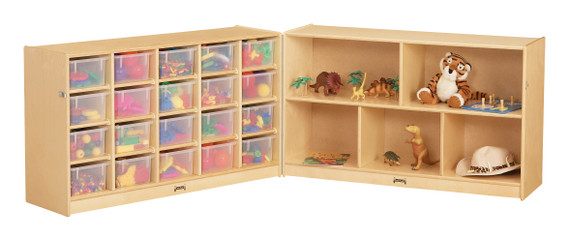 20 Cubbie-Tray Fold-n-Lock - with Clear Trays 20 Cubbie-Tray Fold-n-Lock - with Clear Trays