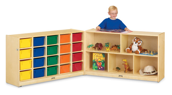 20 Cubbie-Tray Fold-n-Lock - with Clear Trays