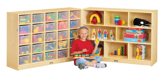 25 Cubbie-Tray Mobile Fold-n-Lock - with Clear Trays 25 Cubbie-Tray Mobile Fold-n-Lock - with Clear Trays