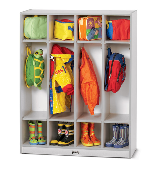 Rainbow Accents 4 Section Coat Locker Rainbow Accents 4 Section Coat Locker