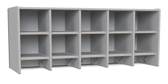 10 Section Wall Mount Coat Locker
