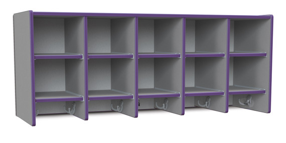 10 Section Wall Mount Coat Locker