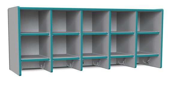 10 Section Wall Mount Coat Locker