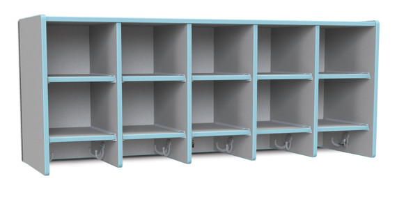 10 Section Wall Mount Coat Locker
