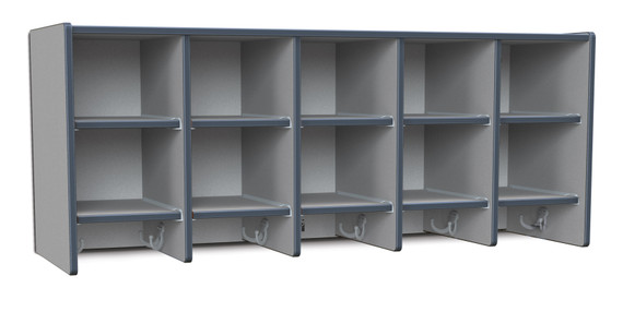 10 Section Wall Mount Coat Locker