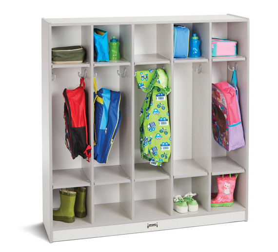 Rainbow Accents 5 Section Coat Locker Rainbow Accents 5 Section Coat Locker