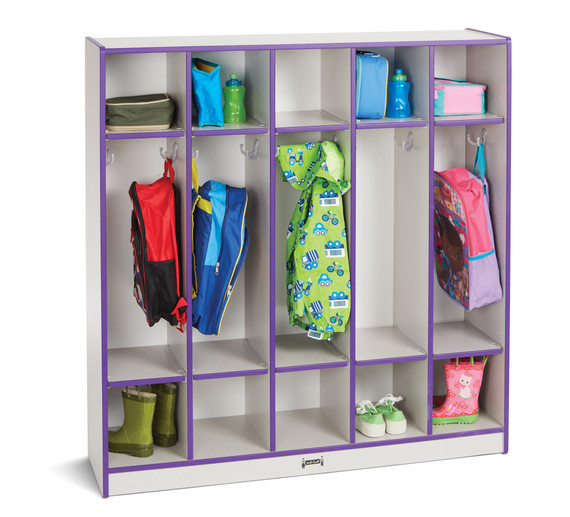 Rainbow Accents 5 Section Coat Locker
