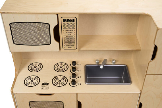 Kids All-In-One Wooden Play Kitchen Set
