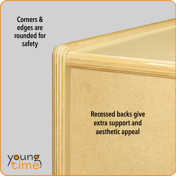 Wooden Changing Table With Storage With Blue Cushion