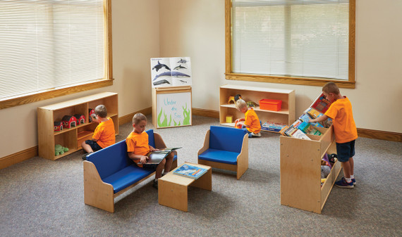 Wooden Classroom Toy Storage Bookshelf