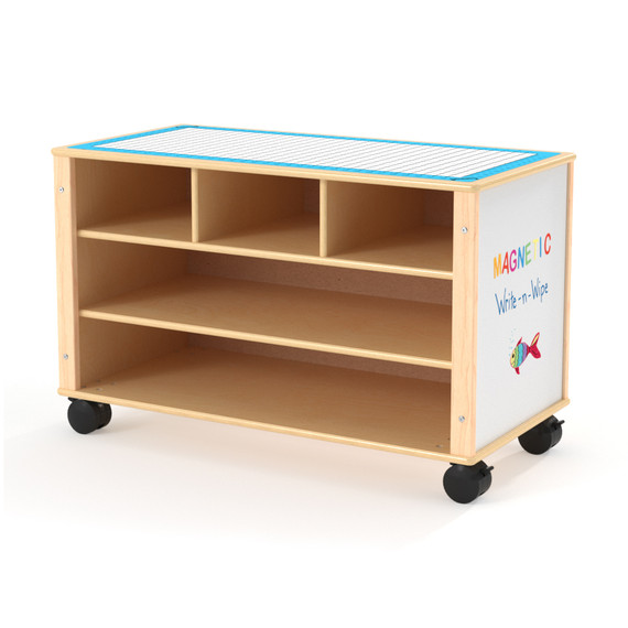 Kids Mobile STEM Learning Station Shelf With Storage