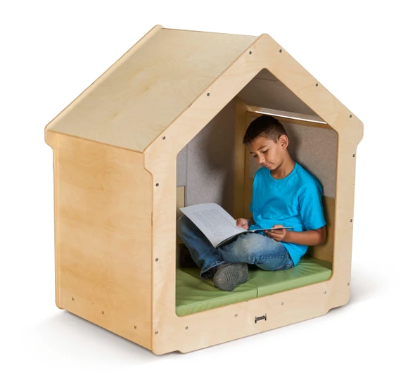 Kids Classroom Wooden Reading Nook With Sound Dampening Panels