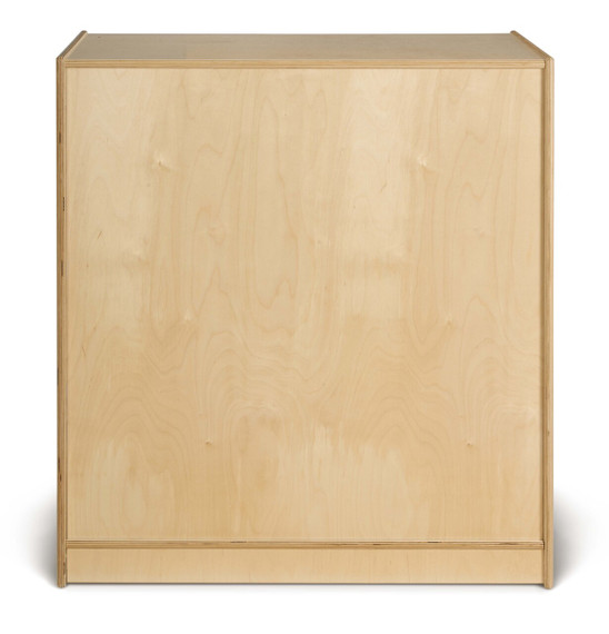 Small Lockable Wooden Storage Cabinet With Doors and Shelves