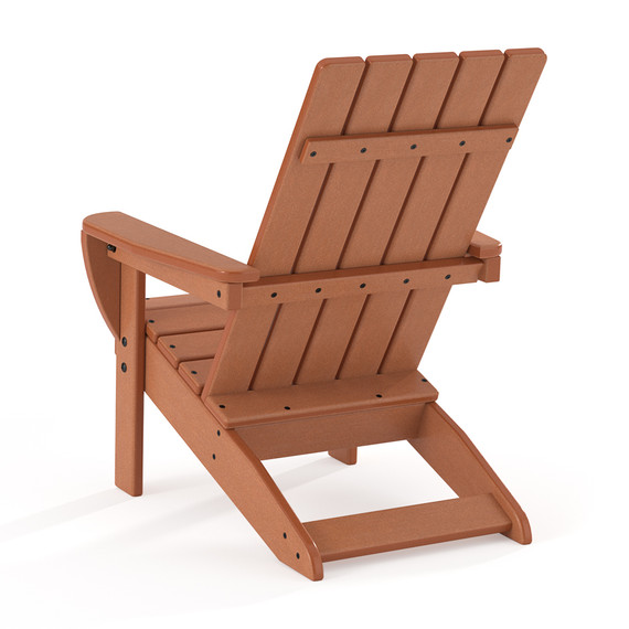 EverPlay® Kids HDPE Plastic Brown Adirondack Outdoor Patio Chair
