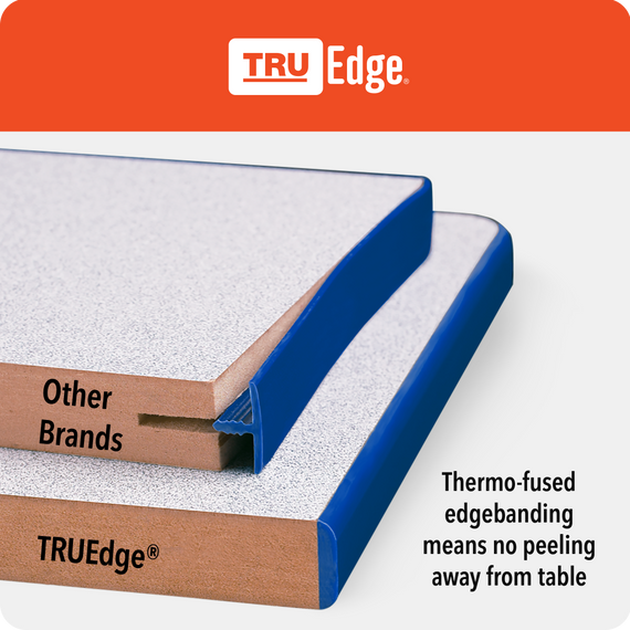 Tall Trapezoid Desk - Maple/Black/Black