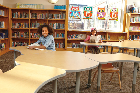 Collaborative Hub Table - 44" X 47" - Maple/Gray