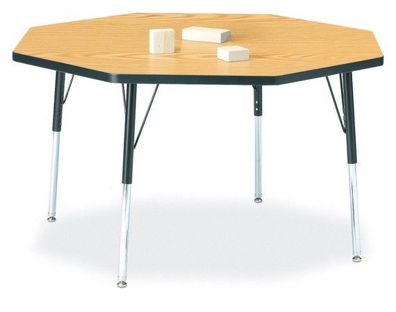 Octagon Activity Table - 48" X 48" - Oak
