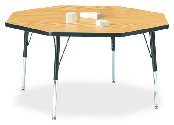 Octagon Activity Table - 48" X 48" - Oak