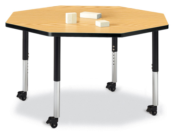 Octagon Activity Table - 48" X 48" - Oak