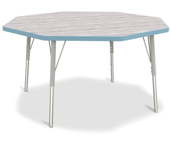 Octagon Activity Table - 48" X 48" - Driftwood Gray