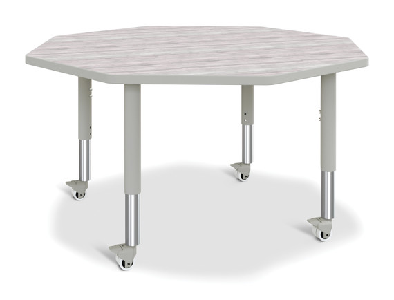 Octagon Activity Table - 48" X 48" - Driftwood Gray